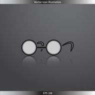 Vector glasses web flat icon