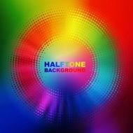 abstract color halftone circle