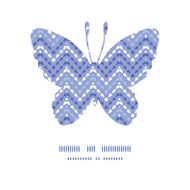 Vector purple drops chevron butterfly silhouette pattern frame