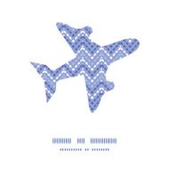 Vector purple drops chevron airplane silhouette pattern frame