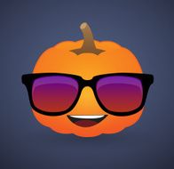 cute pumpkin avatar wearing glasses
