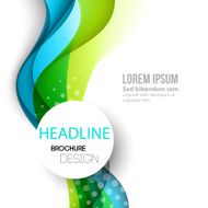 Abstract curved lines background Template brochure design N9