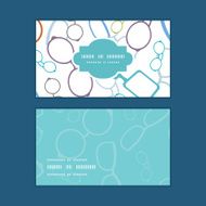 Vector colorful glasses horizontal frame pattern business cards set