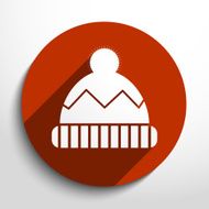 Vector winter cap web flat icon