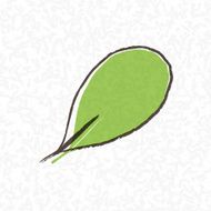 leaves seamless pattern on white background Vector