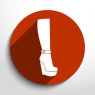 Vector woman boots web icon N3