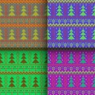 set of seamless knitted patterns N2