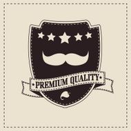 Hipster retro mustache vector illustration