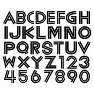 Alphabet fonts and numbers N5