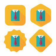 business shirt and tie flat icon with long shadow eps10 N14