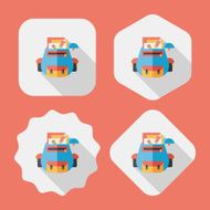 Backpack flat icon with long shadow eps10 N25