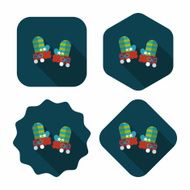 gloves flat icon with long shadow eps10 N15