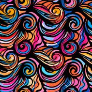 Watercolor inspiration seamless wave pattern N2