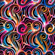 Watercolor inspiration seamless wave pattern N3