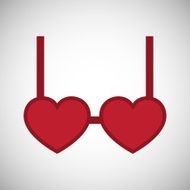 Vector Love Heart Fashion Bra