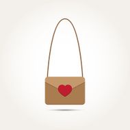 Vector Love Heart Fashion Bag