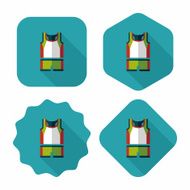 basketball clothing flat icon with long shadow eps10 N20