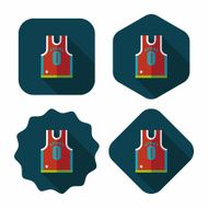 basketball clothing flat icon with long shadow eps10 N23