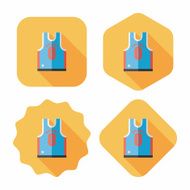 basketball clothing flat icon with long shadow eps10 N24