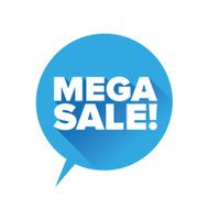 Mega sale label vector
