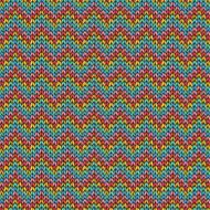 Seamless pattern with knitted chevron ornament