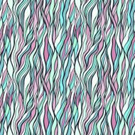 Seamless pattern with doodle waves ornament N4