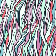 Seamless pattern with doodle waves ornament N6