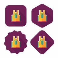 basketball clothing flat icon with long shadow eps10 N25