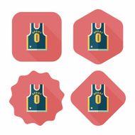 basketball clothing flat icon with long shadow eps10 N26