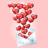 Valentines Day Card with Envelope and Heart Set 8