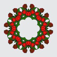 pattern with roses not seamless