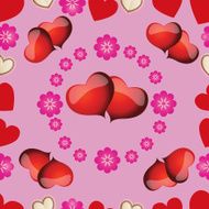 seamless pattern with pink hearts for Valentine&#039;s Day