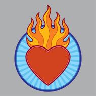 burning flaming heart
