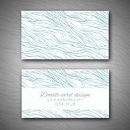 Abstract doodle business card template