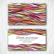 Abstract doodle business card template N2