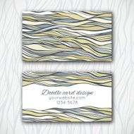 Abstract doodle business card template N4