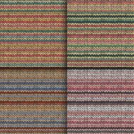 Set of seamless patterns with knitted stripes texture