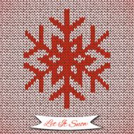 Seamless pattern with knitted snowflake N2