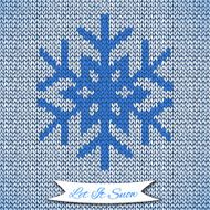 Seamless pattern with knitted snowflake N3