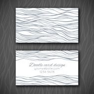 Abstract doodle business card template N6