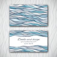 Abstract doodle business card template N7