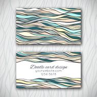 Abstract doodle business card template N8