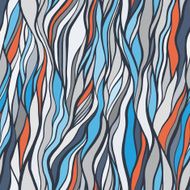 Seamless pattern with doodle waves ornament N11