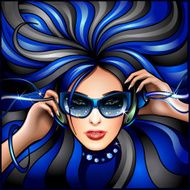 Blue woman disco