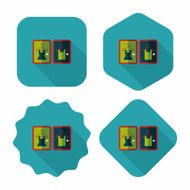 Fitting room flat icon with long shadow eps10 N13