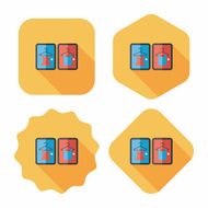 Fitting room flat icon with long shadow eps10 N14