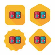 Fitting room flat icon with long shadow eps10 N15