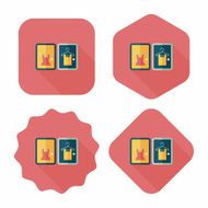 Fitting room flat icon with long shadow eps10 N16