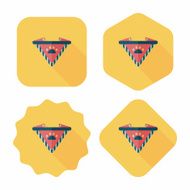 Pet dog chains flat icon with long shadow eps10 N38