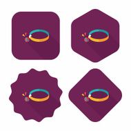 Pet dog chains flat icon with long shadow eps10 N41